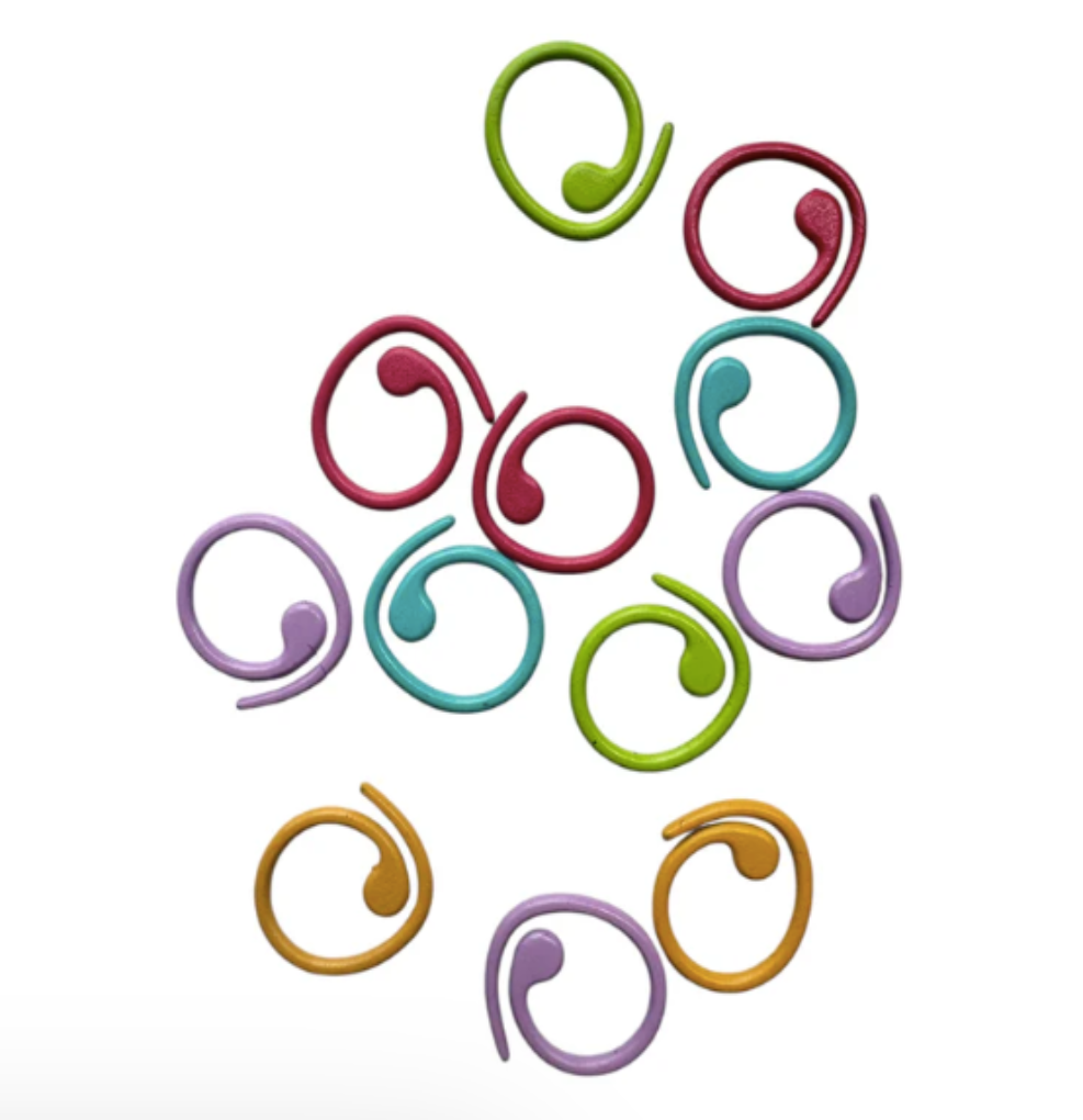 Marca puntos en espiral metálicos